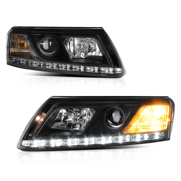 2005-2008 Audi A6 Black Headlight