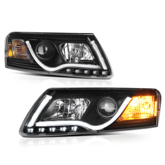 2005-2008 Audi A6 Black Headlight