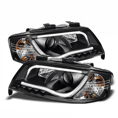 1998-2001 Audi A6 Black Headlight