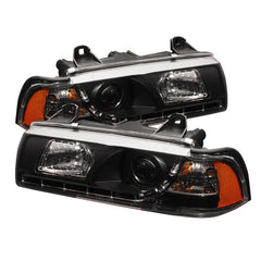 1992-1998 BMW E36 3-Series Black Headlight