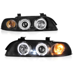 1997-2003 BMW E39 5-Series Black Headlight