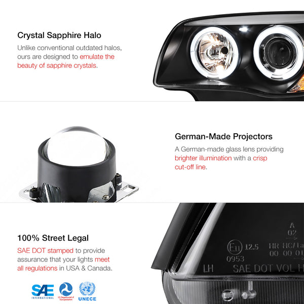 2008-2011 BMW E82 | E87 1-Series Black Headlight