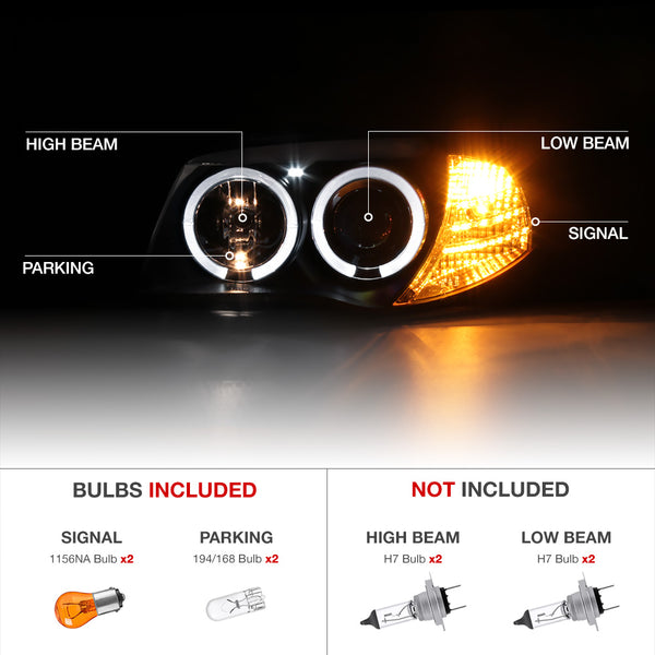 2008-2011 BMW E82 | E87 1-Series Black Headlight