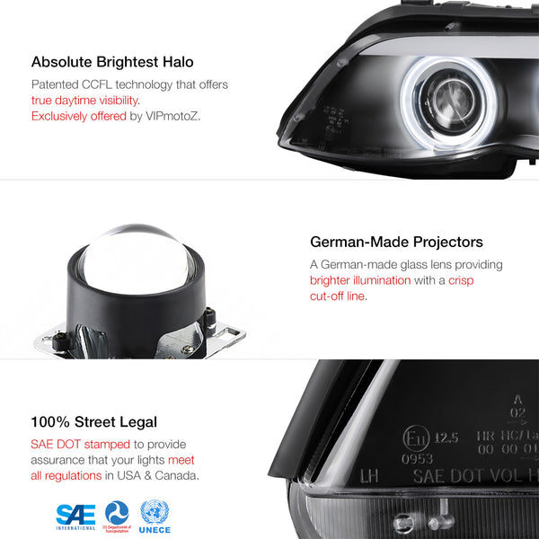 2004-2006 BMW E53 X5 Black Headlight