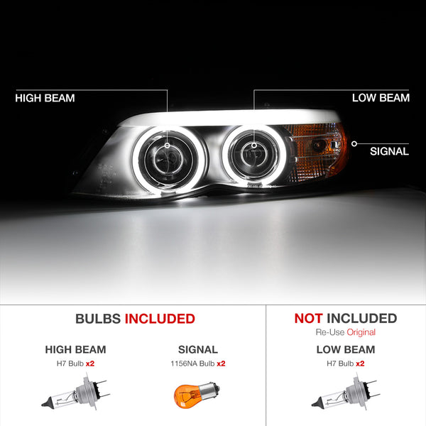 2004-2006 BMW E53 X5 Black Headlight