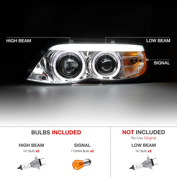 2004-2006 BMW E53 X5 Chrome Headlight