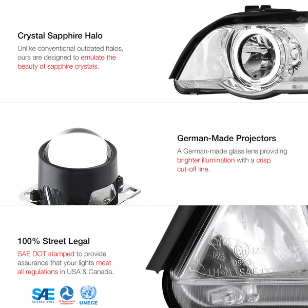 1998-2003 BMW E53 X5 Chrome Headlight