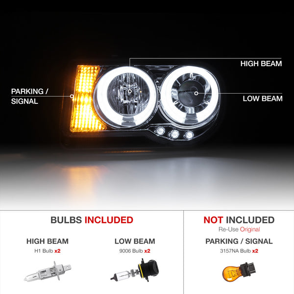 2005-2010 Chrysler 300C Chrome Headlight