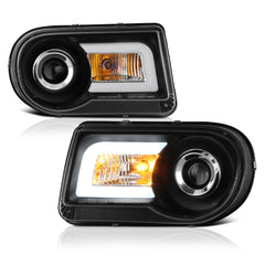 2005-2010 Chrysler 300C Black Headlight