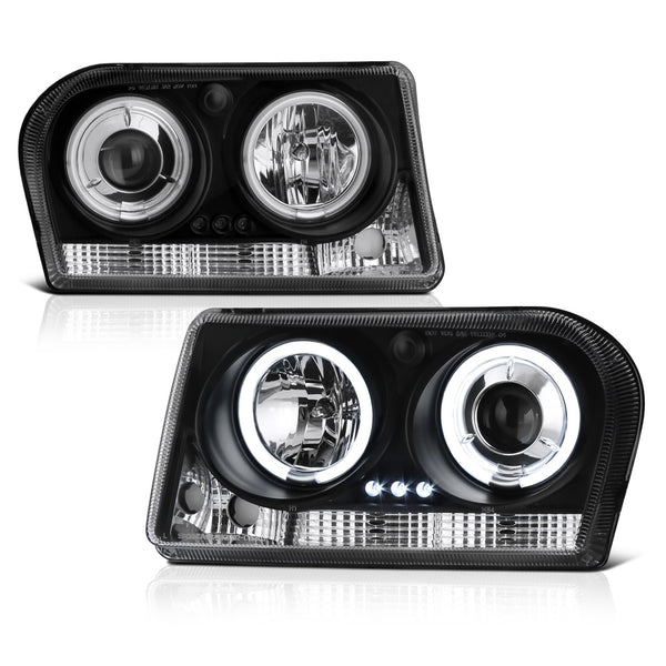 2005-2008 Chrysler 300 Black Headlight