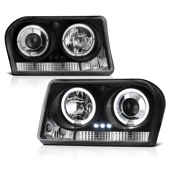 2009-2010 Chrysler 300 Black Headlight