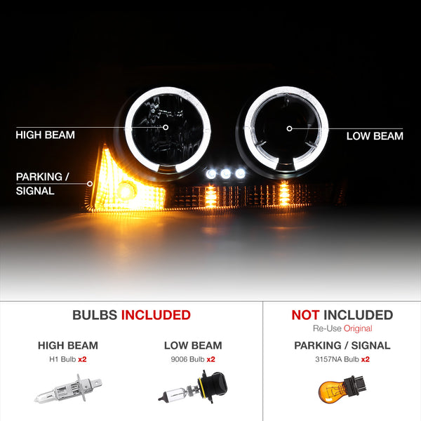 2009-2010 Chrysler 300 Black Headlight