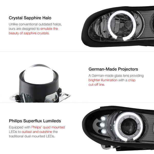 1998-2002 Chevrolet Camaro Smoked Headlight