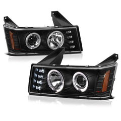 2004-2012 Chevrolet Colorado Black Headlight