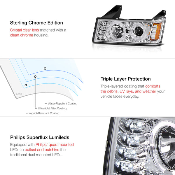 2004-2012 Chevrolet Colorado Chrome Headlight