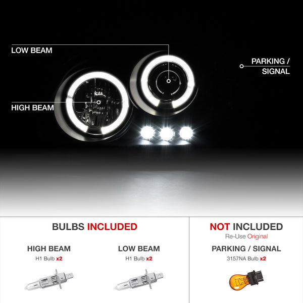 2005-2010 Chevrolet Cobalt Black Headlight