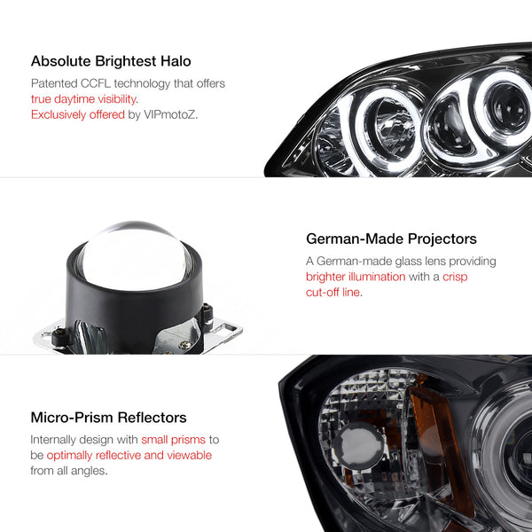 2005-2010 Chevrolet Cobalt Smoked Headlight