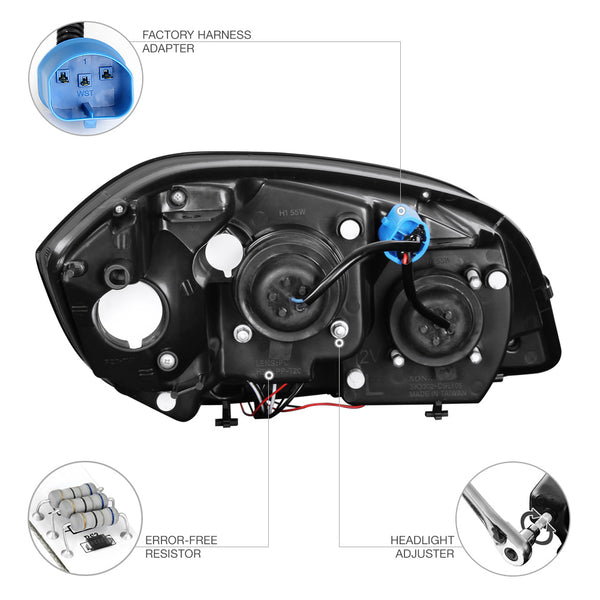 2005-2010 Chevrolet Cobalt Smoked Headlight
