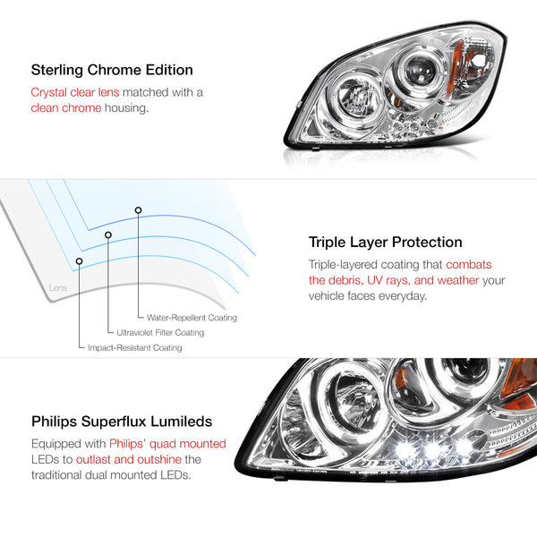 2005-2010 Chevrolet Cobalt Chrome Headlight