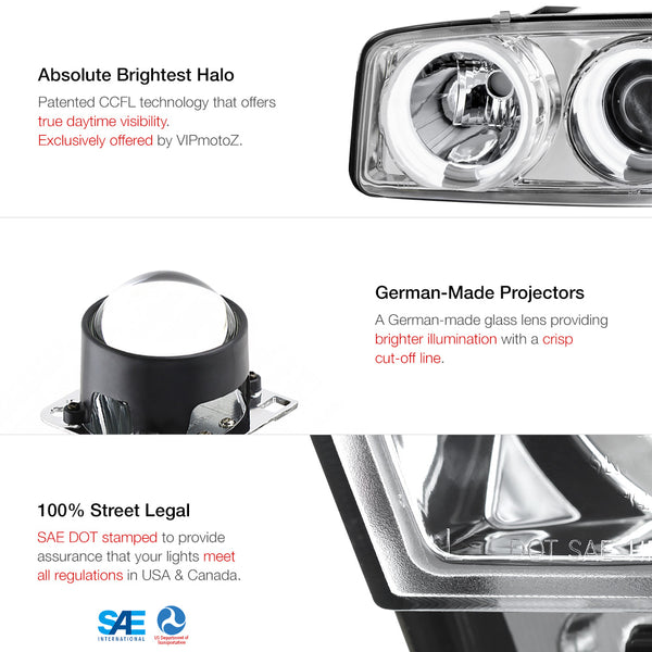 1999-2006 GMC Sierra 1500 | 2500 | 3500 Chrome Headlight