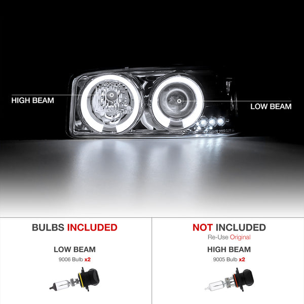 1999-2006 GMC Sierra 1500 | 2500 | 3500 Chrome Headlight