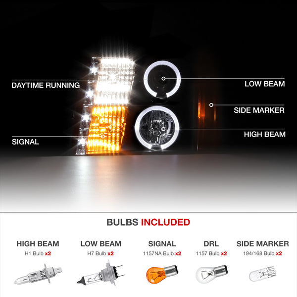 2002 Cadillac Escalade Black Headlight