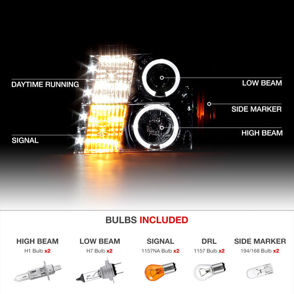 2002 Cadillac Escalade Smoked Headlight