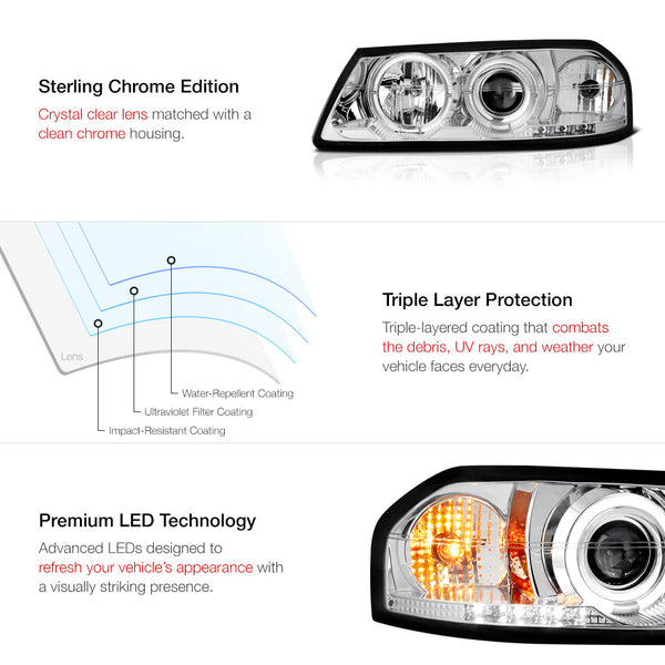 2000-2005 Chevrolet Impala Chrome Headlight