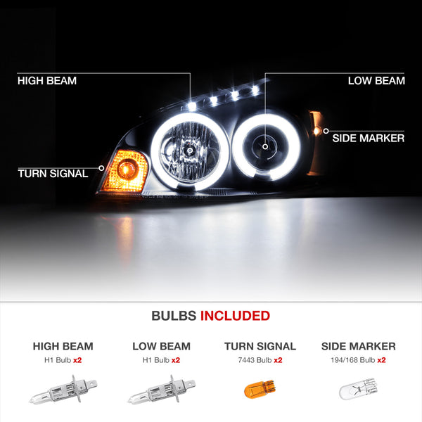 2006-2013 Chevrolet Impala Black Headlight