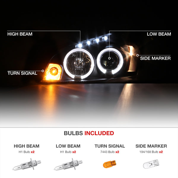 2006-2013 Chevrolet Impala Black Headlight