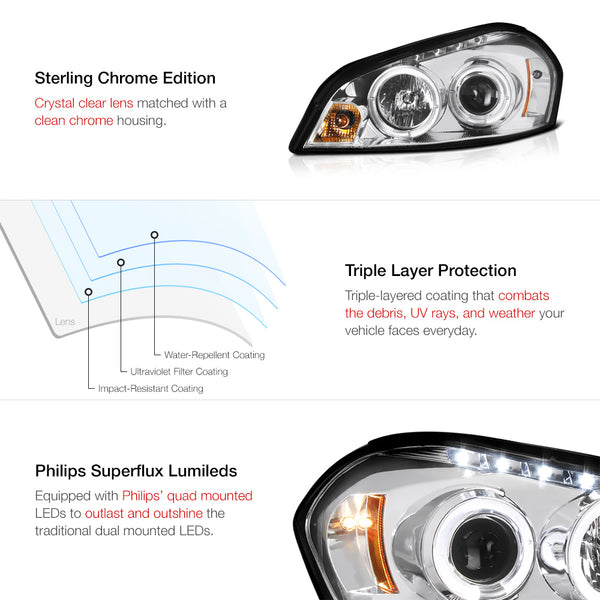 2006-2013 Chevrolet Impala Chrome Headlight