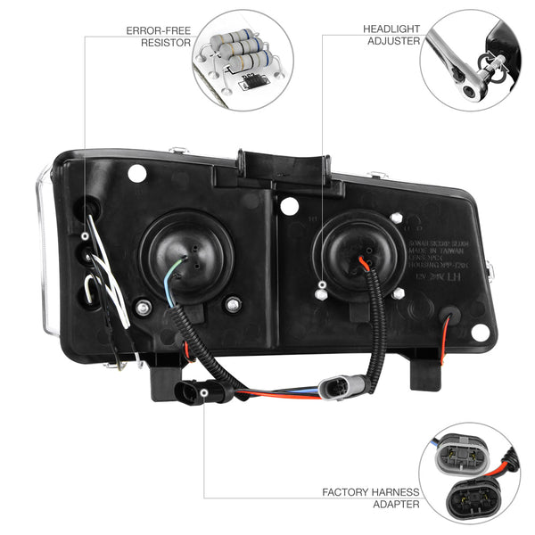 2003-2006 Chevrolet Silverado 1500 | 2500 | 3500 Black Headlight