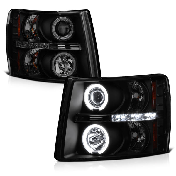 2007-2013 Chevrolet Silverado 1500 Sinister Black Headlight