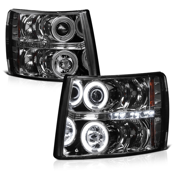 2007-2013 Chevrolet Silverado 1500 Smoked Headlight