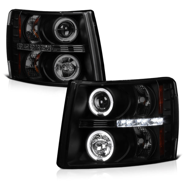 2007-2013 Chevrolet Silverado 1500 Sinister Black Headlight