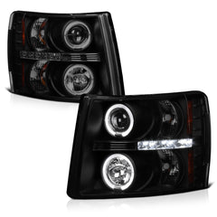 2007-2013 Chevrolet Silverado 1500 Sinister Black Headlight