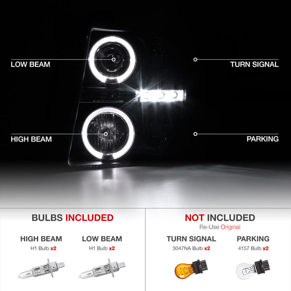 2007-2013 Chevrolet Silverado 1500 Sinister Black Headlight
