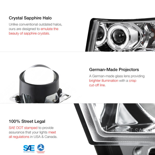 2007-2013 Chevrolet Silverado 1500 Chrome Headlight