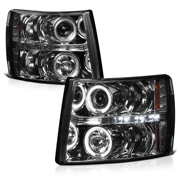 2007-2013 Chevrolet Silverado 1500 Smoked Headlight
