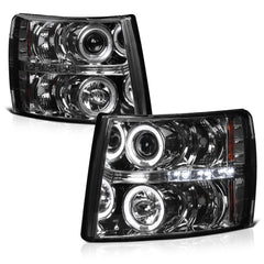 2007-2013 Chevrolet Silverado 1500 Smoked Headlight