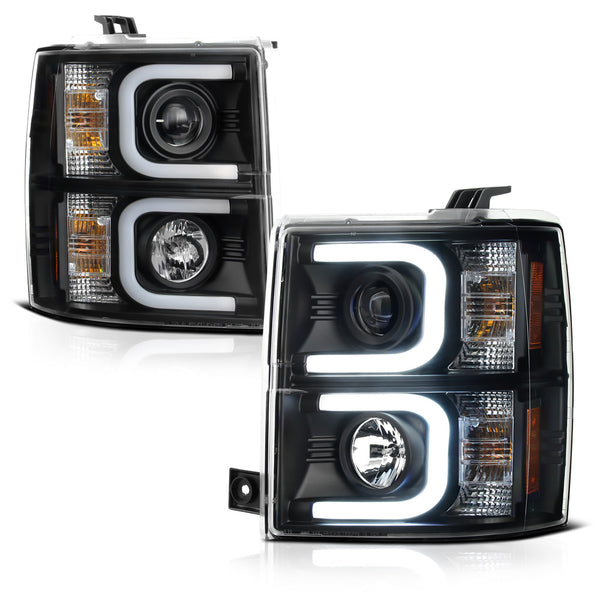 2014-2015 Chevrolet Silverado 1500 Black Headlight