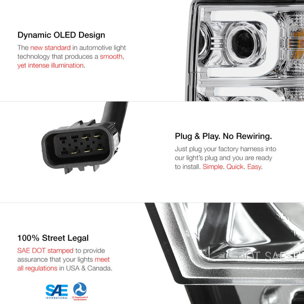 2014-2015 Chevrolet Silverado 1500 Chrome Headlight