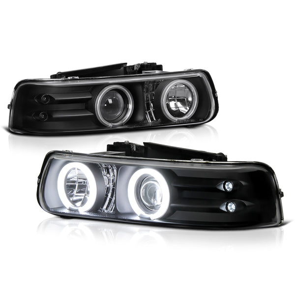 1999-2002 Chevrolet Silverado 1500 | 2500 | 3500 Black Headlight