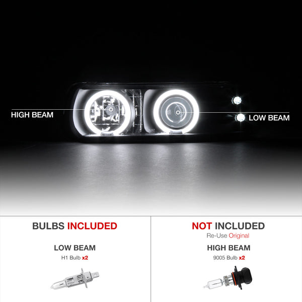 1999-2002 Chevrolet Silverado 1500 | 2500 | 3500 Black Headlight