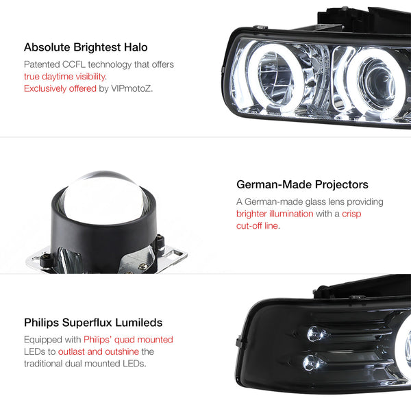 1999-2002 Chevrolet Silverado 1500 | 2500 | 3500 Smoked Headlight