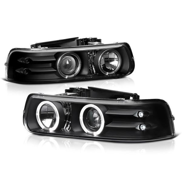 1999-2002 Chevrolet Silverado 1500 | 2500 | 3500 Black Headlight