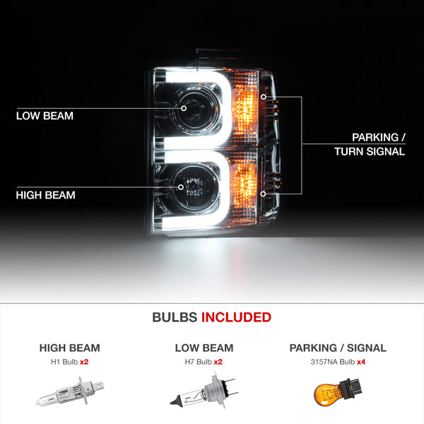 2014-2017 Chevrolet Silverado 2500HD | 3500HD Chrome Headlight