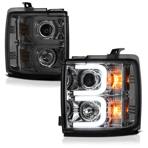 2014-2017 Chevrolet Silverado 2500HD | 3500HD Smoked Headlight