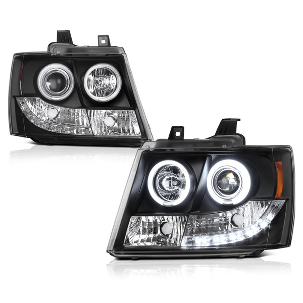 2007-2014 Chevrolet Suburban 1500 | 2500 Black Headlight