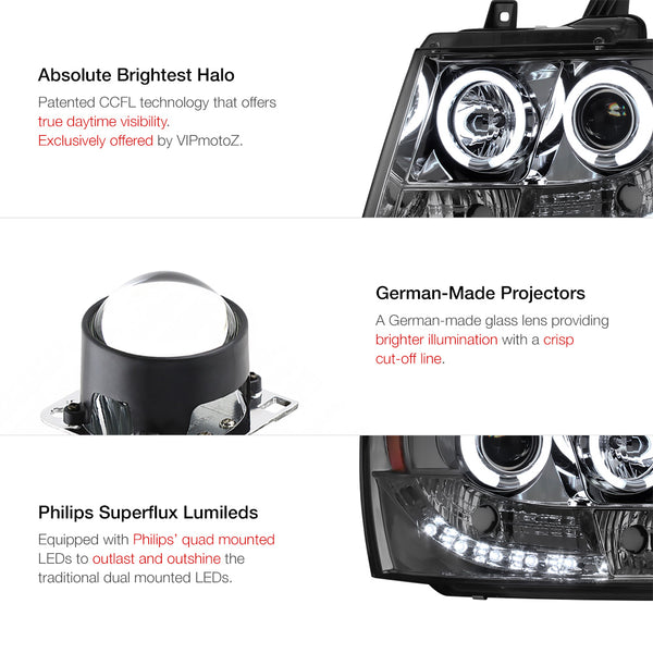 2007-2014 Chevrolet Suburban 1500 | 2500 Smoked Headlight